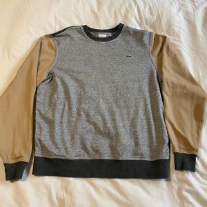 Lacoste Live Grey/Tan/Green Sweater Size XL